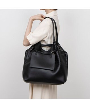 UNBILLION カシュカシュ cachecache / パンチングソフトトート ブラック