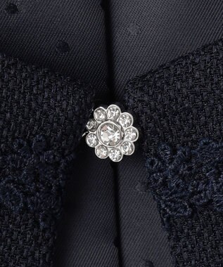 ANY KIDS 裾スカラップノーカラージャケット ネイビー