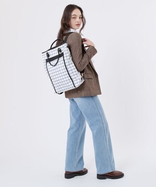 LeSportsac EVERYDAY TH CITY BKPK/アップタウンモノチェック/ブラック アップタウンモノチェック/ブラック