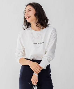 洗える】クルーネック ロゴロング Tシャツ / 23区 | ファッション通販