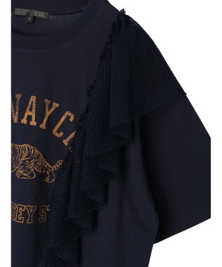 Green Parks ・ＳＵＧＡＲ　ＳＰＯＯＮ　カレッジｐｔラッフルＴシャツ Navy