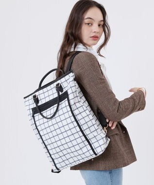 LeSportsac EVERYDAY TH CITY BKPK/アップタウンモノチェック/ブラック