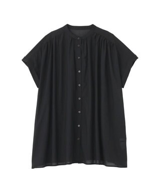 AMERICAN HOLIC 【予約】【WEB限定】イージーケア+接触冷感 フレンチスリーブギャザーシャツ Black