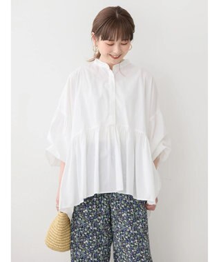 AMERICAN HOLIC サラックール／ＵＶカットティアードブラウス Off White