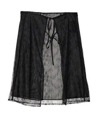 Green Parks ２ｗａｙ　巻きスカート（レース） Black