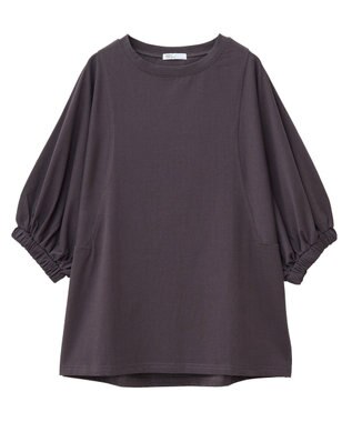 CRAFT STANDARD BOUTIQUE 接触冷感/UVカット スクエアボリュームスリーブプルオーバー Brown