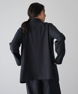 YECCA VECCA ロングテーラードジャケット Navy