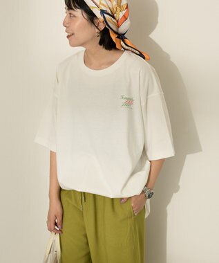 AMERICAN HOLIC バックロゴプリントTシャツ Off White