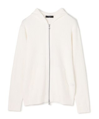 JOSEPH HOMME 【新柄】  ヴィスコースリンクス　ジップアップニットフーディー ホワイト系