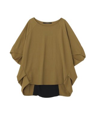 YECCA VECCA 異素材切替バックデザインプルオーバー Khaki