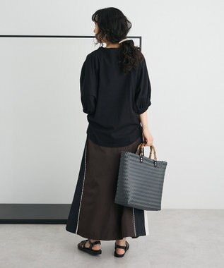 CRAFT STANDARD BOUTIQUE 接触冷感/UVカット スクエアボリュームスリーブプルオーバー Black