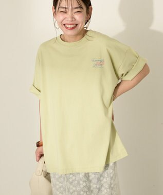 AMERICAN HOLIC バックロゴプリントTシャツ Lime Green