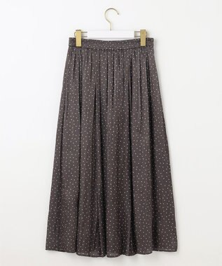 ANY SIS 【洗える】シャイニードットギャザー スカート スレート系