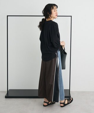 CRAFT STANDARD BOUTIQUE 接触冷感/UVカット スクエアボリュームスリーブプルオーバー Black