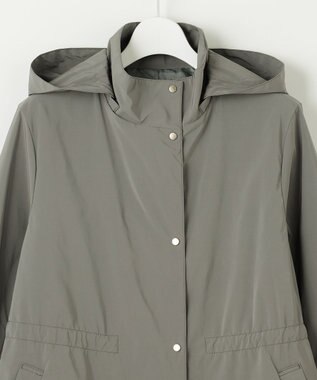J.PRESS LADIES L 【洗える・撥水】Artirosa フーデッド コート モカグレー系