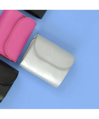 UNBILLION perche 姫路レザーかぶせミニウォレット シルバードット