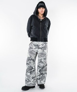 WEGO 【ユニセックス着用ITEM】リップストップフードブルゾン ブラックその他