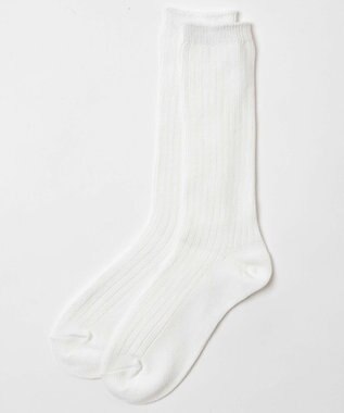 WEGO カラーリブハイソックス ホワイト