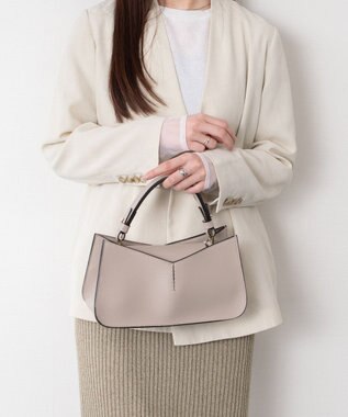 INTER-CHAUSSURES 【LORISTELLA】Vカットレザー２WAYハンドバッグ