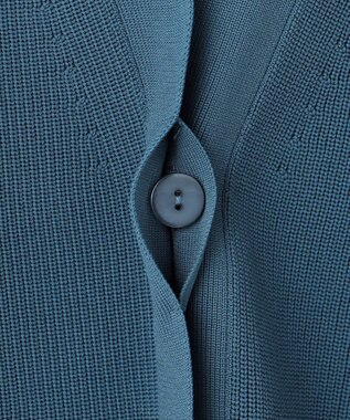 ICB 【洗える】リサイクルポリエステルハイゲージ カーディガン ダルブルー系