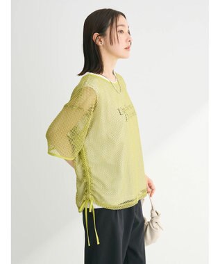 Green Parks ＳＥＴ２点　メッシュ＋ノースリーブロゴプルオーバー Green