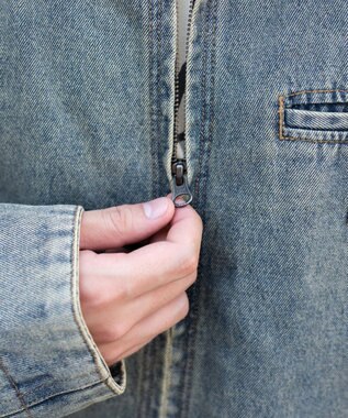 WEGO 【25年秋冬新作/MLサイズ展開】ワーカーズZIPジャケット デニム淡加工色