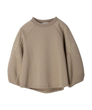 Green Parks ■ＥＳＣＡＲ　コードモチーフ刺繍プルオーバー Beige