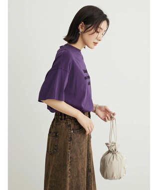 Green Parks ブロックロゴオーバーサイズＴシャツ Purple