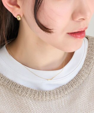 Phoebe 【金属アレルギー対応】ストレートバービジューネックレス　ゴールド ゴールド