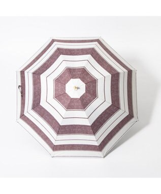 UNBILLION cache nez / 麻調ボーダーバルーンショートパラソル ワイン