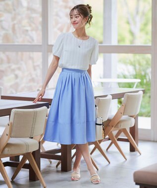 Tiaclasse 【小倉優子さん着用】ラタン風配色ストラップサンダル オフホワイト