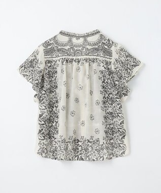 GRACE CONTINENTAL バンダナフレアスリーブブラウス ブラック