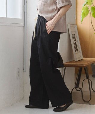 WEGO 【ANGIE VINTAGE】ツイルイージーパンツ ブラック