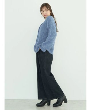 earth music&ecology ブークレカーディガン Dark Blue