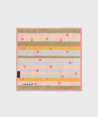 Paul Smith Watercolor Squares ハンカチ ピンク