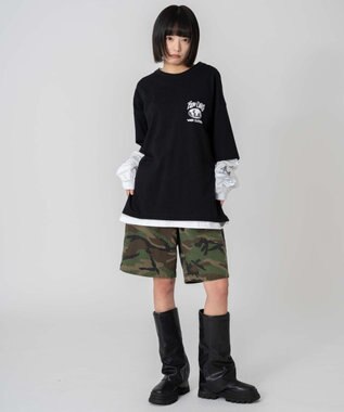 WEGO 【ユニセックス着用ITEM】別注BENDAVISアンサンブルグラフィックT ブラック