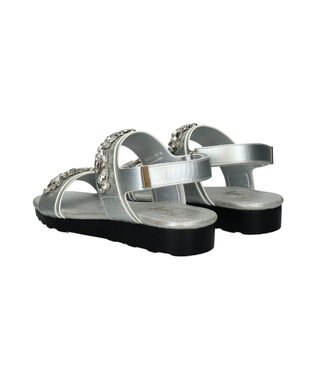 Bridget Birkin 【Bridget Birkin】ダブルベルトビジューサンダル シルバー