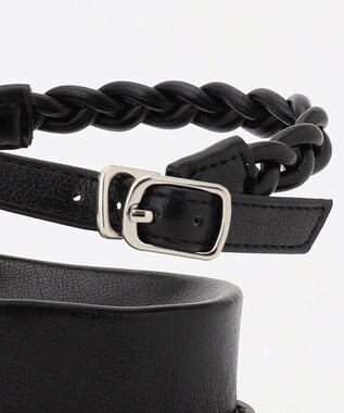 ICB コード編みサンダル ブラック系