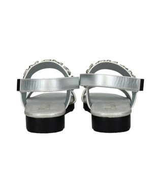 Bridget Birkin 【Bridget Birkin】ダブルベルトビジューサンダル シルバー