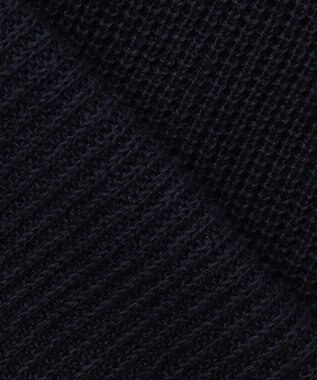 J.PRESS LADIES L 【洗える】 リネンコットン ニットベスト ネイビー系