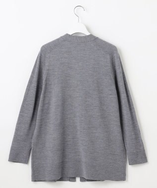 J.PRESS LADIES S 【洗える】KNIT BASIC ロングカーディガン トップグレー系