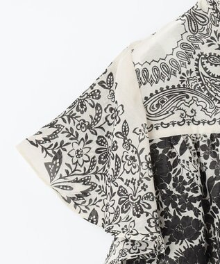 GRACE CONTINENTAL バンダナフレアスリーブブラウス ブラック