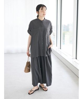 CRAFT STANDARD BOUTIQUE 【キナリノ別注】リネンレーヨンWポケットシャツ Charcoal Gray