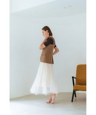 YECCA VECCA リネンライクビスチェベスト Dark Beige