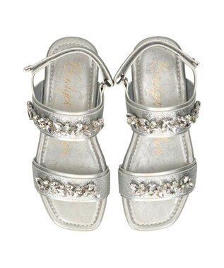Bridget Birkin 【Bridget Birkin】ダブルベルトビジューサンダル シルバー