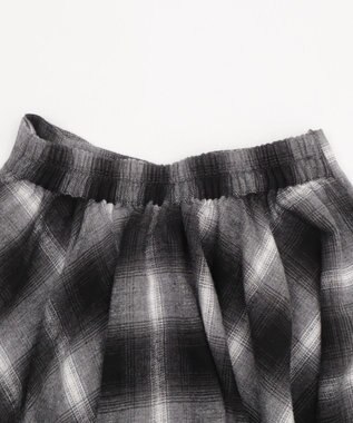 WEGO ネルシャツライクイレヘムミニスカート ブラック