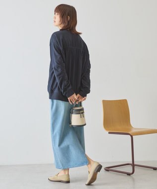 AMERICAN HOLIC バックギャザー裏毛スウェット Dark Navy