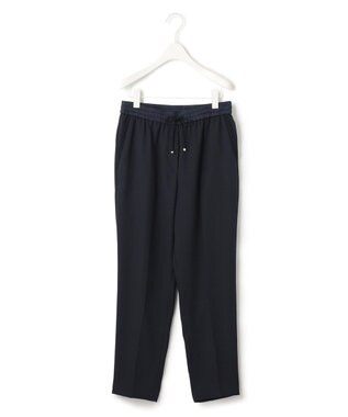 ICB 【接触冷感・UVケア・速乾・洗える】FluidBackSatin ドロストパンツ ネイビー系