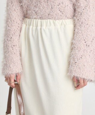 earth music&ecology コーデュロイナロースカート Ivory