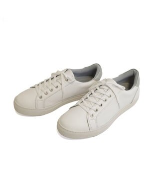 Pointer 本革大人スニーカー ホワイト×シルバー